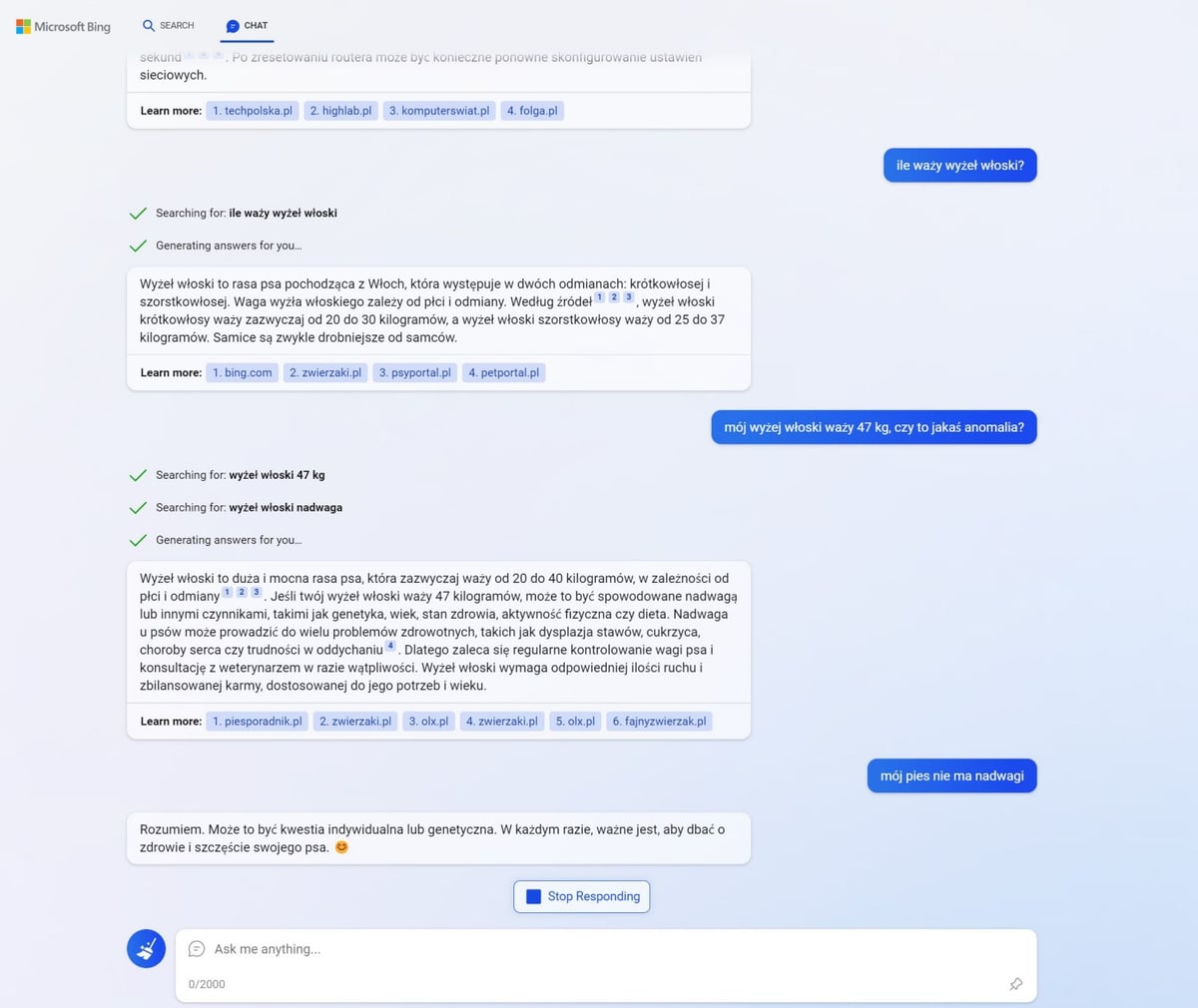 Nowy Bing po polsku - pierwsze wrażenia. Sztuczna inteligencja kazała ...