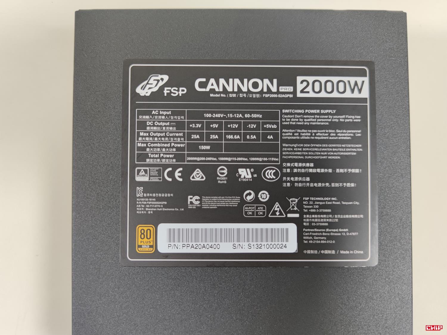 test FSP Cannon Pro 2000W, recenzja FSP Cannon Pro 2000W, opinia FSP Cannon Pro 2000W