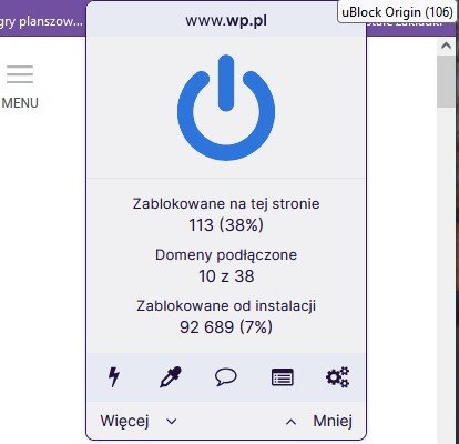 uBlock na Chrome