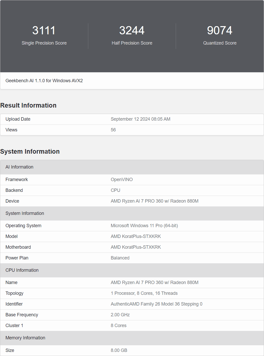 AMD Ryzen AI 7 PRO 360