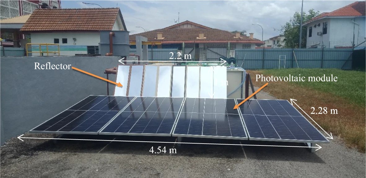 W Malezji przeprowadzono badania z panelami słonecznymi, do których przyczepiono lustra / źródło: https://doi.org/10.1038/s41598-024-54031-x, CC-BY-4.0
