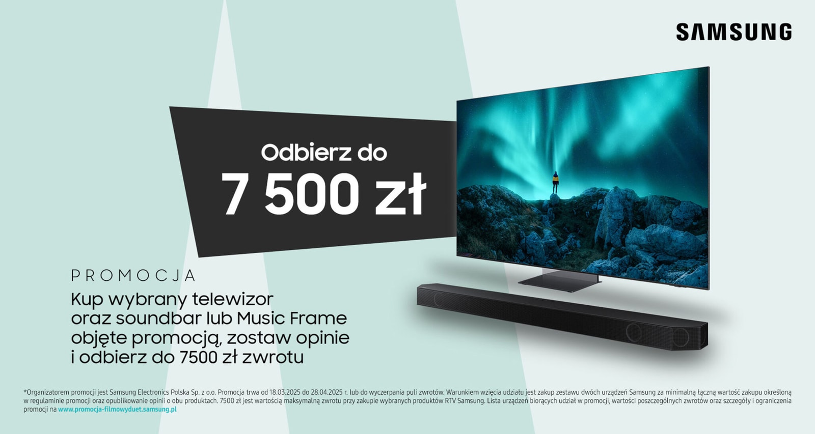 Wyjątkowa promocja Samsunga „Cashback Filmowy Duet” – zyskaj do 7500 zł zwrotu!