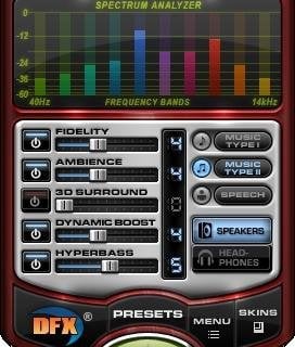 Najlepszy do poprawy jakości dźwięku - DFX