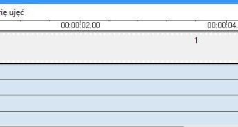 Zmiana długości trwania klipu - oś czasu