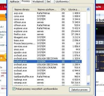 Surfowanie i słuchanie muzyki ledwo obciąża procesor.