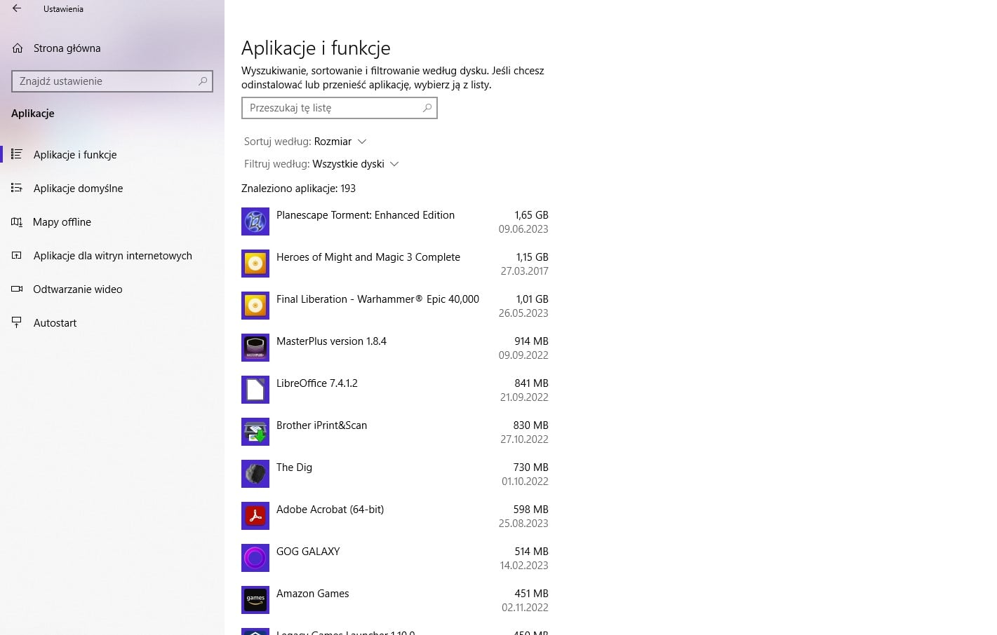 Windows - aplikacje w systemie
