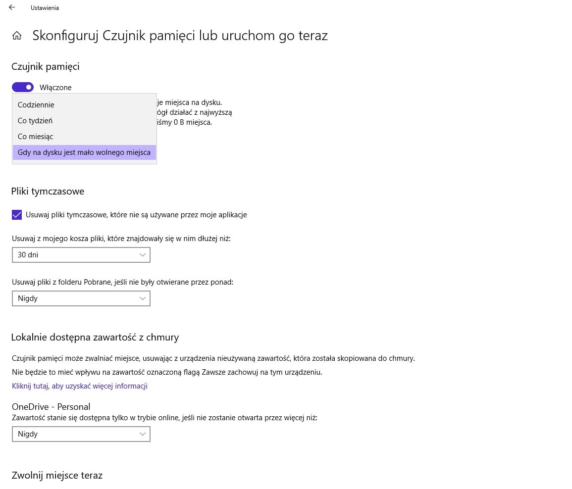 Windows - Czujnik Pamięci