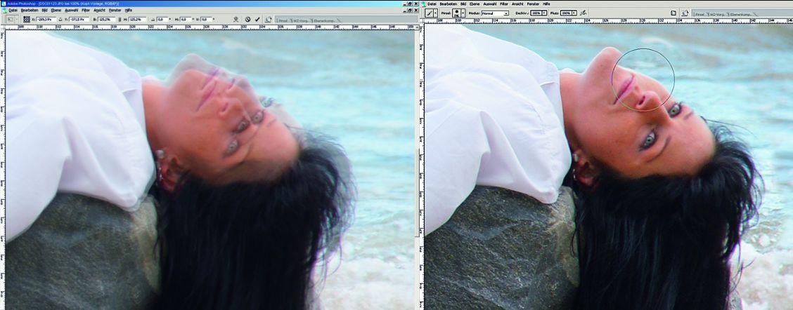 Za pomocą warstw i obróbki obrazu możesz przenieść szczegóły z jednego zdjęcia do innego.