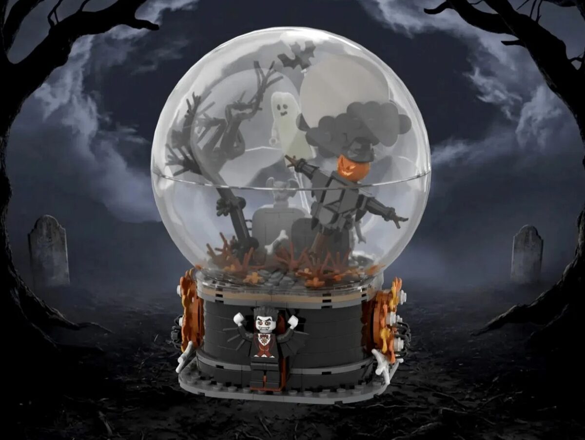 Śniegowe kule nie tylko na święta. Halloween też ma własną i to z klocków LEGO